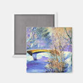 Ury - Tiergarten im Winter，有名なpaintingTier マグネット (正面/裏面)