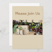 USに参加(任意の大事な行事用)秋テーマ招待状 招待状 (正面/裏面)