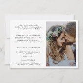 Usウェディング祝レセプション付き2枚写真 案内状 (裏面)