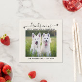 UsカスタムドッグバーPetのフォトドリンク結婚 スタンダードカクテルナプキン (インサイチュ)