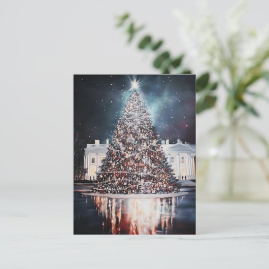 USキャピトルヒルクリスマスツリーホリデーカード シーズンポストカード (スタンド正面)