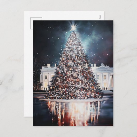 USキャピトルヒルクリスマスツリーホリデーカード シーズンポストカード (正面/裏面)