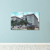 USグラントホテルの屋外ビュー キャンバスプリント (インサイチュ (ウッドフロア))
