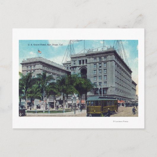 USグラントホテルの屋外ビュー ポストカード (正面)