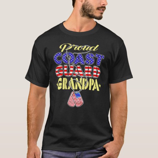 USコースト誇りを持ったガードグランドパドッグタグ軍隊グラ Tシャツ (正面)