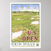 USゴルフオープン2017グリングヒルズエリン、ウィスコンシのギフト ポスター (正面)