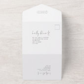 Usスクリプトのモダン入力白黒に参加 オールインワン招待状 (外側)