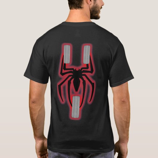 USスパイダーライダー – グロー赤 Tシャツ (裏面)