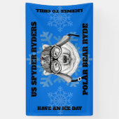 USスパイダーライダー – ポーラベアライド旗 横断幕 (縦)