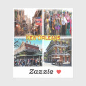 USニューオーリンズ – バーボン通り – マルディグラ – シール (シート)