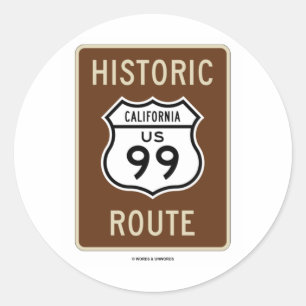 USハイウェイ99(カリフォルニア)の歴史的ルート ラウンドシール