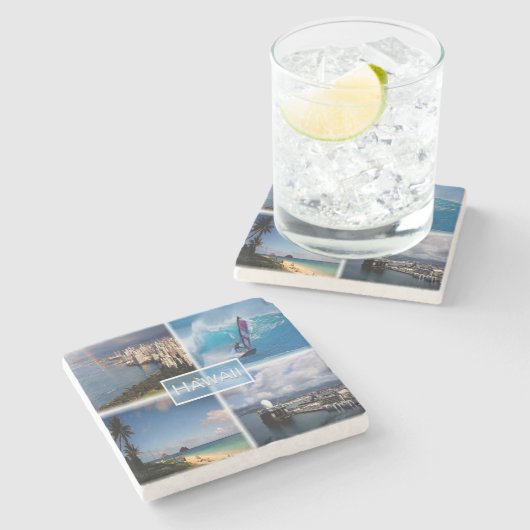 USハワイ – ホノルルビュー – ザ・ペルーズ – ラニカイ ストーンコースター (横)