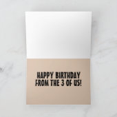 USモンキーカードの3つのハッピーバースデー カード (内部)