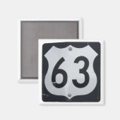 USルート63道路標識マグネット マグネット (正面/裏面)