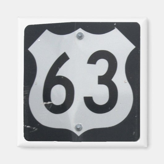 USルート63道路標識マグネット マグネット (正面)