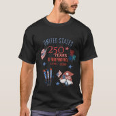 US建国250周年記念グノーム プレミアムブラック Tシャツ (正面)