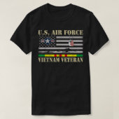 US空軍ベトナム退役軍人USAF退役軍人ダ Tシャツ (デザイン正面)