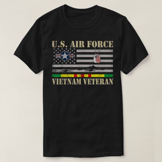 US空軍ベトナム退役軍人USAF退役軍人ダ Tシャツ (デザイン正面)