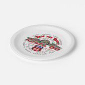 US66バイクもしくは自転車に乗る人ロードトリップバイクに乗る ペーパープレート (アングル)