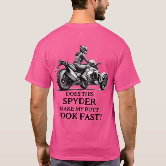 US スパイダーライダース - お尻が速く見える Tシャツ (裏面)