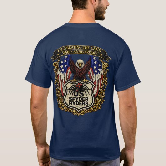 US スパイダーライダース - イーグル USA250 2s Tシャツ (裏面)