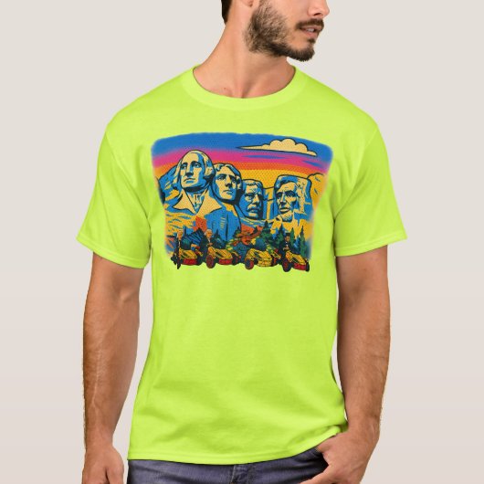 US スパイダーライダース - マウントラッシュモア Tシャツ (正面)