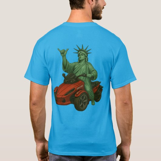 US スパイダーライダーズ - スパイダー像 自由 2S Tシャツ (裏面)