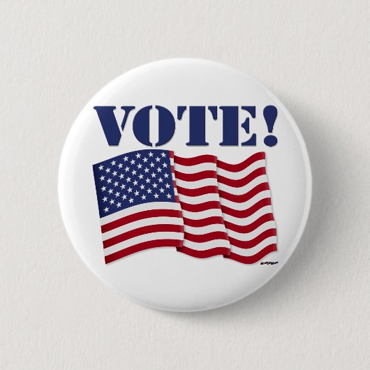 US+フラグでVOTE! 缶バッジ (正面)