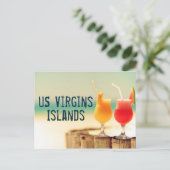 US ヴァージン諸島のカクテル ポストカード (スタンド正面)