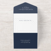 Us 祝 Blue Wedding Reception付き オールインワン招待状 (外側)