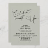 Us 祝 Sage Green披露宴のみ 招待状 (正面/裏面)