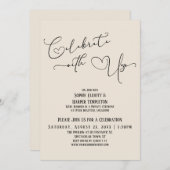 Us 祝Cream披露宴のみかわいらし付き 招待状 (正面/裏面)