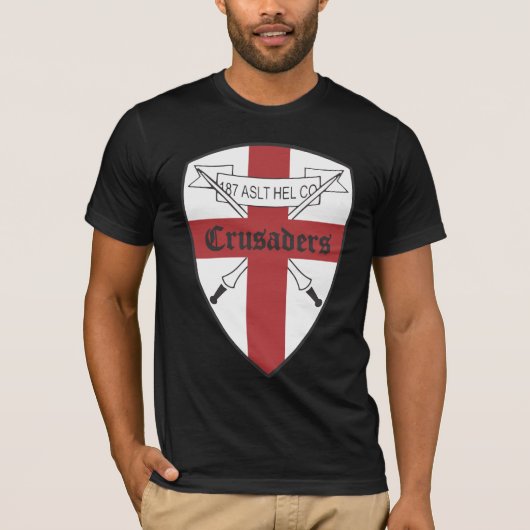 US 187th Assault Helicopter Co Crusaders Tシャツ (正面)
