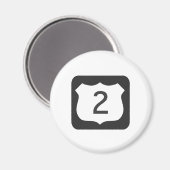 US-2風光明媚なハイウェイマグネット マグネット (正面/裏面)