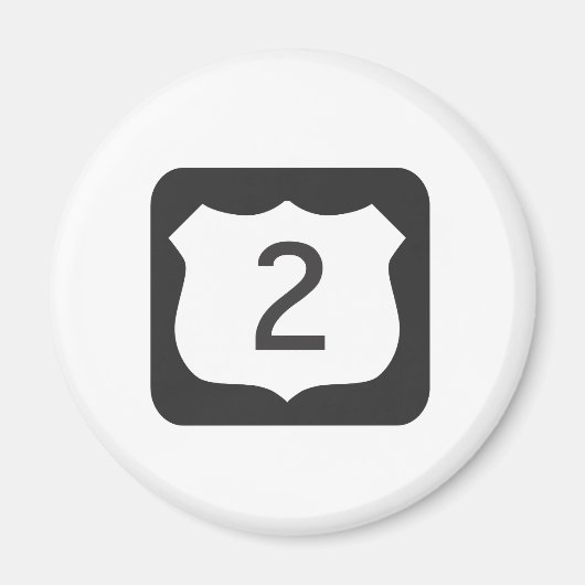 US-2風光明媚なハイウェイマグネット マグネット (正面)