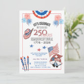 US 250周年おもしろい水彩 招待状 (スタンド正面)