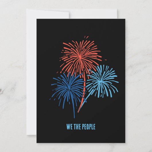 US 250周年おもしろい水彩 招待状 (裏面)