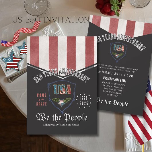 US 250 We the People Patriotic Anniversary  招待状