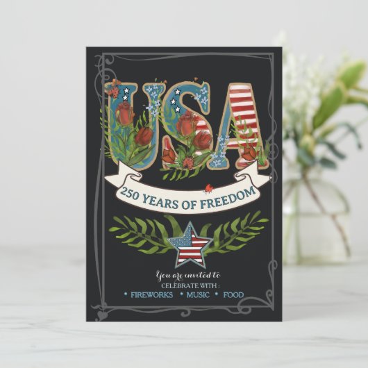 US 250 Years of Freedom Charcoal 4th July  招待状 (スタンド正面)