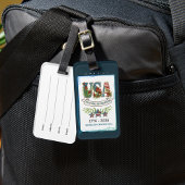 US 250 Years of Freedom Elegant Botanical ラゲッジタグ