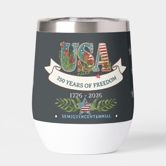 US 250 Years of Freedom Elegant Stemless  (背面)