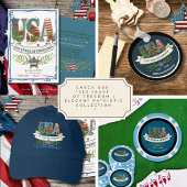 US 250 Years of Freedom Light Blue & Navy ポーカーチップ