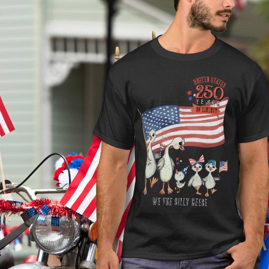 US 250 Years of Liberty Patriotic Silly Goose  Tシャツ