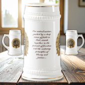 US 250th Anniversary Custom Golden Frame Seal ビールジョッキ