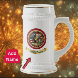 US 250th Anniversary Custom Vintage Freedom Seal ビールジョッキ