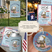 US 250th Anniversary Hand Drawn Bell Eagle 招待状