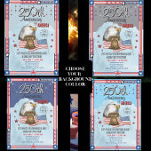 US 250th Anniversary Hand Drawn Bell Eagle 招待状