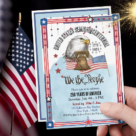 US 250th Anniversary Liberty Bell Eagle Invitation 招待状
