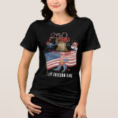 US 250th Anniversary  Patriotic Gnome Cowboy Boots トライブレンドＴシャツ (正面)