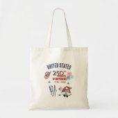 US 250th Anniversary Patriotic Gnome Tote Bag  トートバッグ (正面)